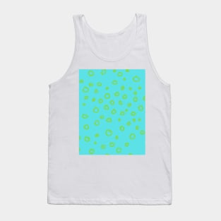 Abstract boho green bubble pattern Tank Top